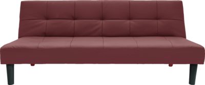 Home - Patsy - 2 Seater Leather Effect - Sofa Bed - Red